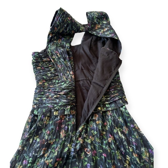 Derek Lam 10 Crosby Black Ruched Pleated Silk Mini Dress, Size 0 - Picture 8 of 15